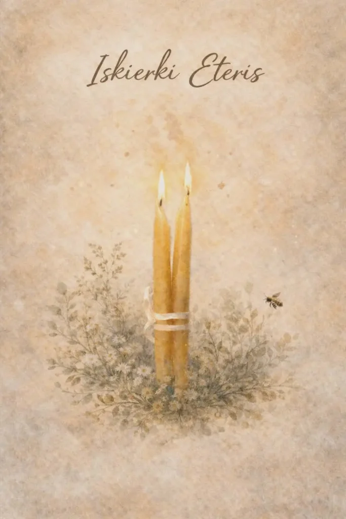 świeczki intencyjne z wosku pszczelego W roślin eterze