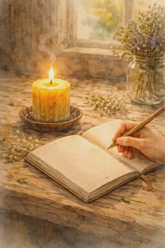 pisanie przy świecach