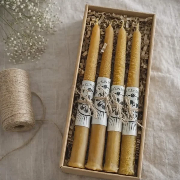 długie świec do świeczników z wosku pszczelego