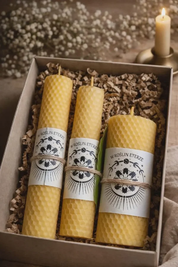 Świece intencyjne z wosku pszczelego